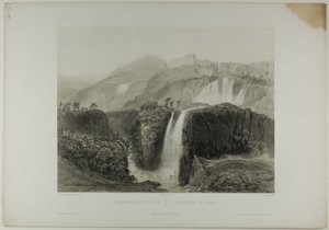 Cascades de Tivoli, planche dix-huit de Italie Monumentale et Pittoresque