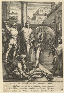 La Flagellation du Christ, de La Passion du Christ, milieu du 17ème siècle - Nicolas Cochin