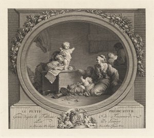 Le Petit prédicateur - Nicolas Delaunay after Jean Honoré Fragonard