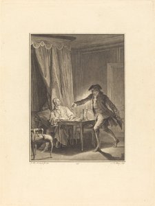 Ah! Jeune homme à ton bienfaiteur - Nicolas Delaunay after Jean Michel Moreau