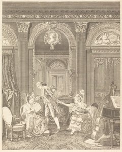 Le billet doux - Nicolas Delaunay after Nicolas Lavreince