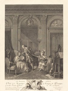 Le Billet doux - Nicolas Delaunay after Nicolas Lavreince