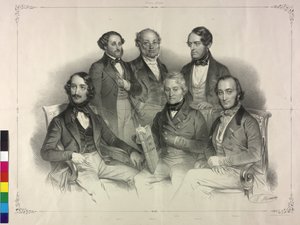 Tableau avec images de Henry Wilhelm Ernst célèbre violoniste - Nicolas Eustache Maurin