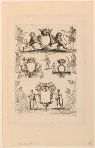Design pour blason, du "Livre de Cartouches" - Nicolas Guerard