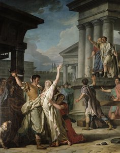 Virginius sur le point de tuer sa fille, 1783 - Nicolas Guy Brenet