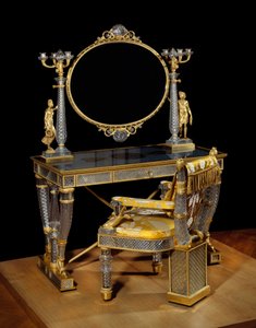 Table et chaise de toilette de la duchesse de Berry (Marie Caroline Ferdinande Louise de Bourbon, princesse des Deux-Siciles) - Nicolas Henri Jacob