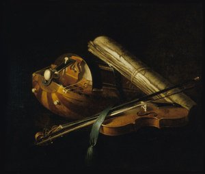Nature morte avec des instruments de musique, 1756 - Nicolas Henri Jeaurat de Bertry