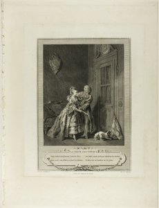 Unexpected Call, from Monument du Costume Physique et Moral de la fin du Dix-huitième siècle - Nicolas Joseph Voyez