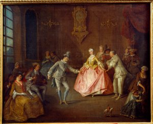 Avant le bal costumé. Peinture de Nicolas Lancret (1690-1743) - Nicolas Lancret