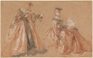 Deux femmes élégantes en costume polonais
