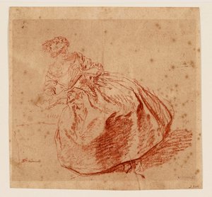 Jeune femme avec un éventail