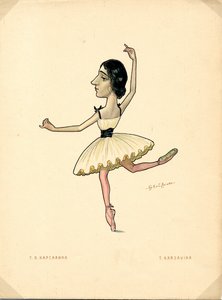 Portrait de Tamara Karsavina, ballerine russe - Nicolas Legat