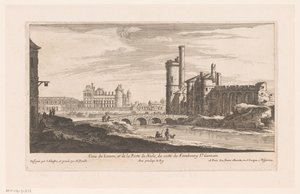 Vue du Louvre et de la Porte de Nesle - Nicolas Perelle