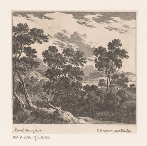 Paysage avec arbres - Nicolas Perelle