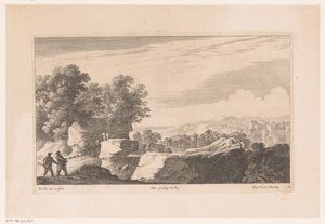 Paysage avec pont sur rivière rapide - Nicolas Perelle