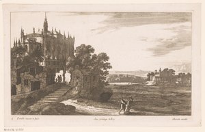 Paysage avec cathédrale - Nicolas Perelle