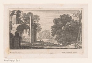 Paysage avec ruine