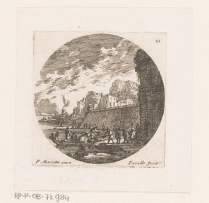 Vue de la ville avec un bateau à rames amarré - Nicolas Perelle
