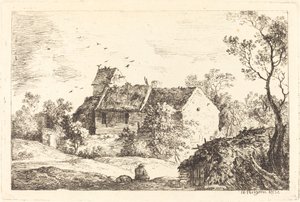 Maison avec pigeonnier dans un paysage vallonné