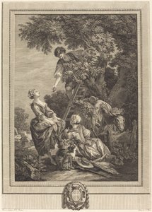 Les Cerises - Nicolas Ponce after Pierre Antoine Baudouin