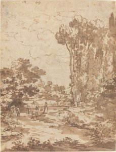 Figures se baignant dans un ruisseau - Nicolas Poussin