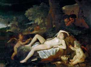 Vénus au repos avec Cupidon, vers 1624
