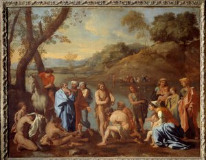 Saint Jean baptisant le peuple