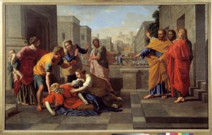 La mort de Saphira - Nicolas Poussin