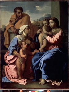 La Sainte Famille avec Jean-Baptiste et Sainte Élisabeth - Nicolas Poussin