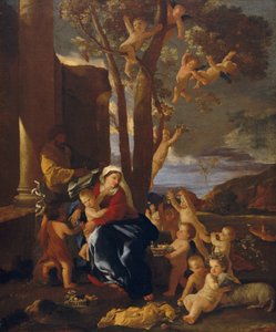 La Sainte Famille avec Saint Jean-Baptiste - Nicolas Poussin