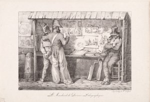 Le marchand de dessins lithographiques - Nicolas Toussaint Charlet