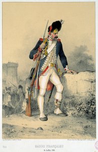 Membre de la garde française (14 juillet 1789). Gravure de Nicolas Toussaint Charlet (1792-1845) - Nicolas Toussaint Charlet