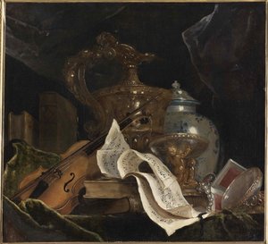 Nature morte avec instrument de musique, 1695-1700 - Nicolas de Largillière