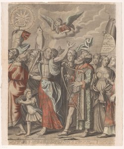 Triomphe du Christ avec des figures de l