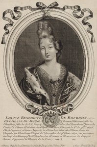 Gravure de Louise Bénédicte de Bourbon (duchesse du Maine), par Nicholas de Larmessin de Paris vers 1690 - Nicolas de Larmessin