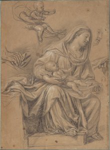 Vierge assise avec l