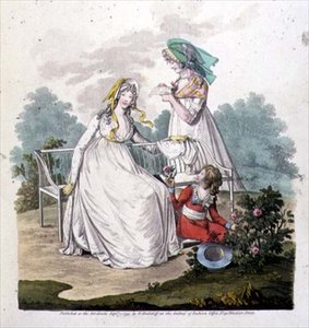 Garçon en culottes et robes à crinoline de la 