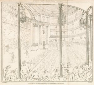 Vue intérieure du théâtre de Drury Lane, Londres - Nicolaus von Heideloff