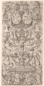 Panneau ornemental avec cage à oiseaux - Nicoletto da Modena