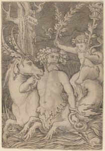 Triton portant un enfant