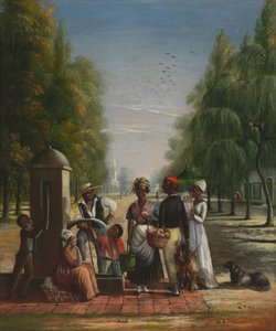 Serviteurs à une pompe, vers 1840 - Nicolino Calyo