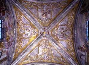 Vue du plafond voûté (fresque) - Nicolo Nannetti