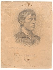Portrait du peintre Frits Kraul (1862-1935) en profil 3/4 - Niels Jakob Jakobsen Bjerre