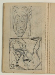 Esquisse de masque, probablement d