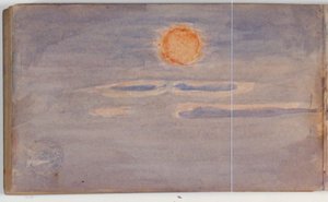 Étude de ciel avec coucher de soleil