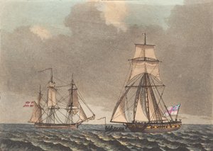 Un corsaire anglais visitant un navire danois qui se lève - Niels Truslew