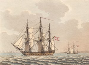 Un navire de guerre danois à l