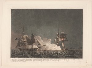 Le combat entre la brigantine Lougen et une brigantine anglaise, 14 mars 1808