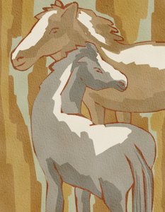 La famille Calm Horse - Nikita Jariwala