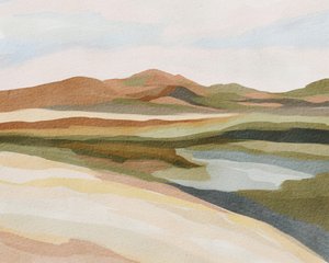 Paysage aquarelle serein - Nikita Jariwala